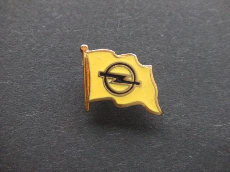 Opel vlag geel klein model